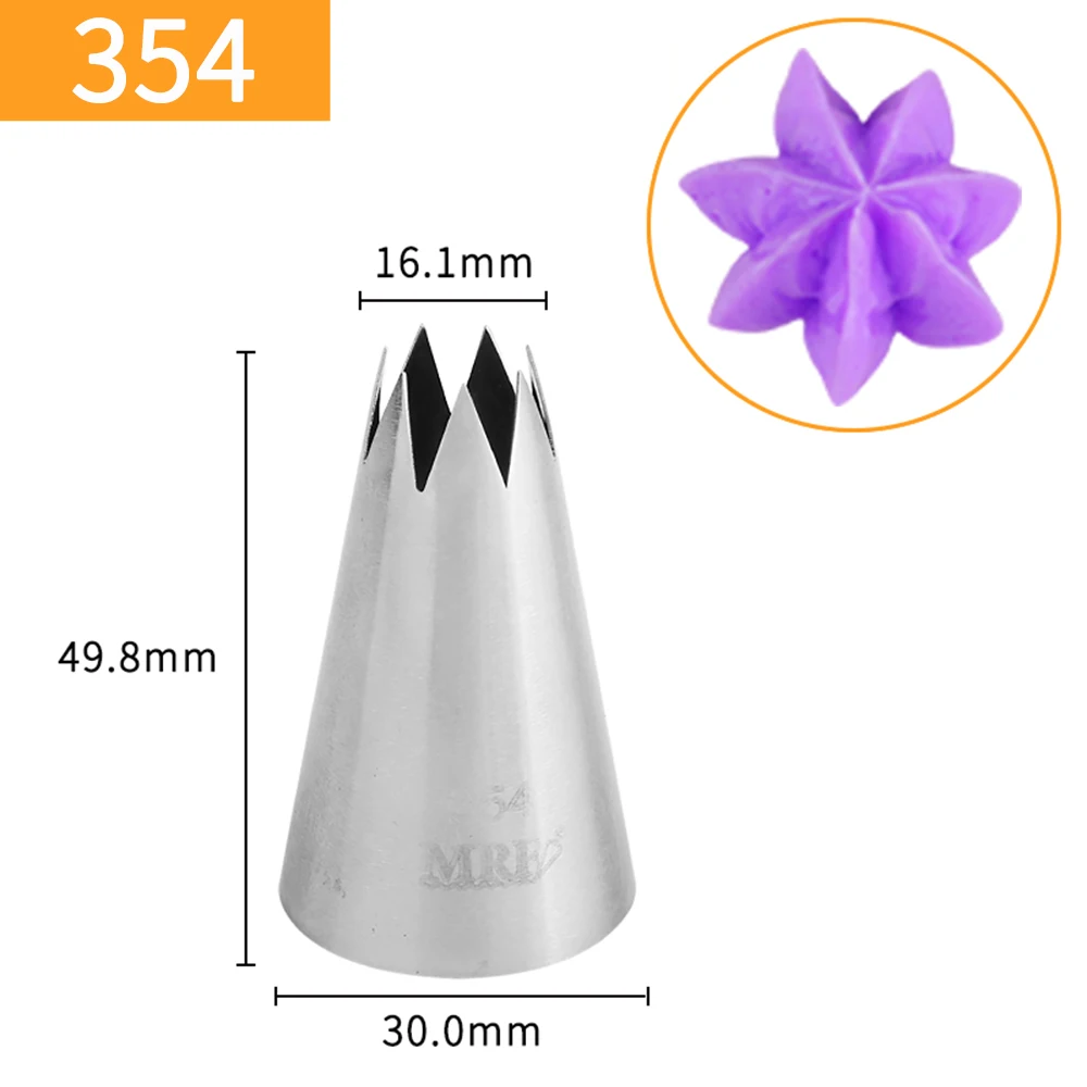(20pcs/Lot) Free Shipping MRF High Quality Stainless Steel 18/8 Cake Decorating Large 16MM Top Open Star Icing Nozzle #354/825
(20pcs/Lot) Free Shipping MRF High Quality Stainless Steel 18/8 Cake Decorating Large 16MM Top Open Star Icing Nozzle #354/825