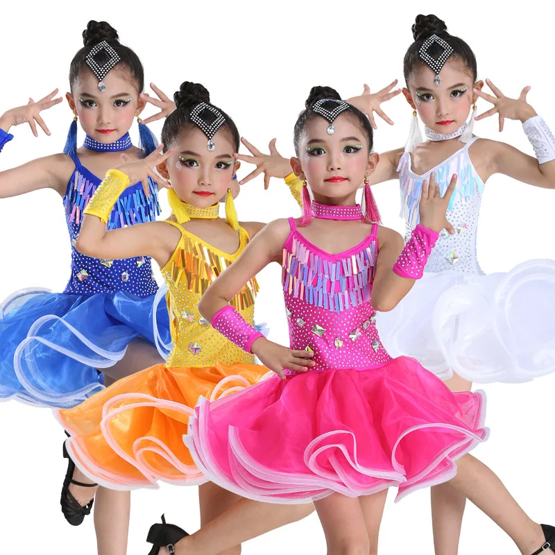 Latin dance skirt children's costumes girls tassel sequins Latin competition clothing dance clothes performance clothing
Latin dance skirt children's costumes girls tassel sequins Latin competition clothing dance clothes performance clothing