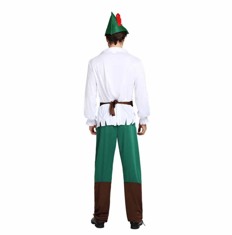 Adult Mens Robin Hood Medieval Peter Pan Fancy Dress Costume Outfit Male Halloween Costume White Top Green Pants/Hat Full Set
Adult Mens Robin Hood Medieval Peter Pan Fancy Dress Costume Outfit Male Halloween Costume White Top Green Pants/Hat Full Set