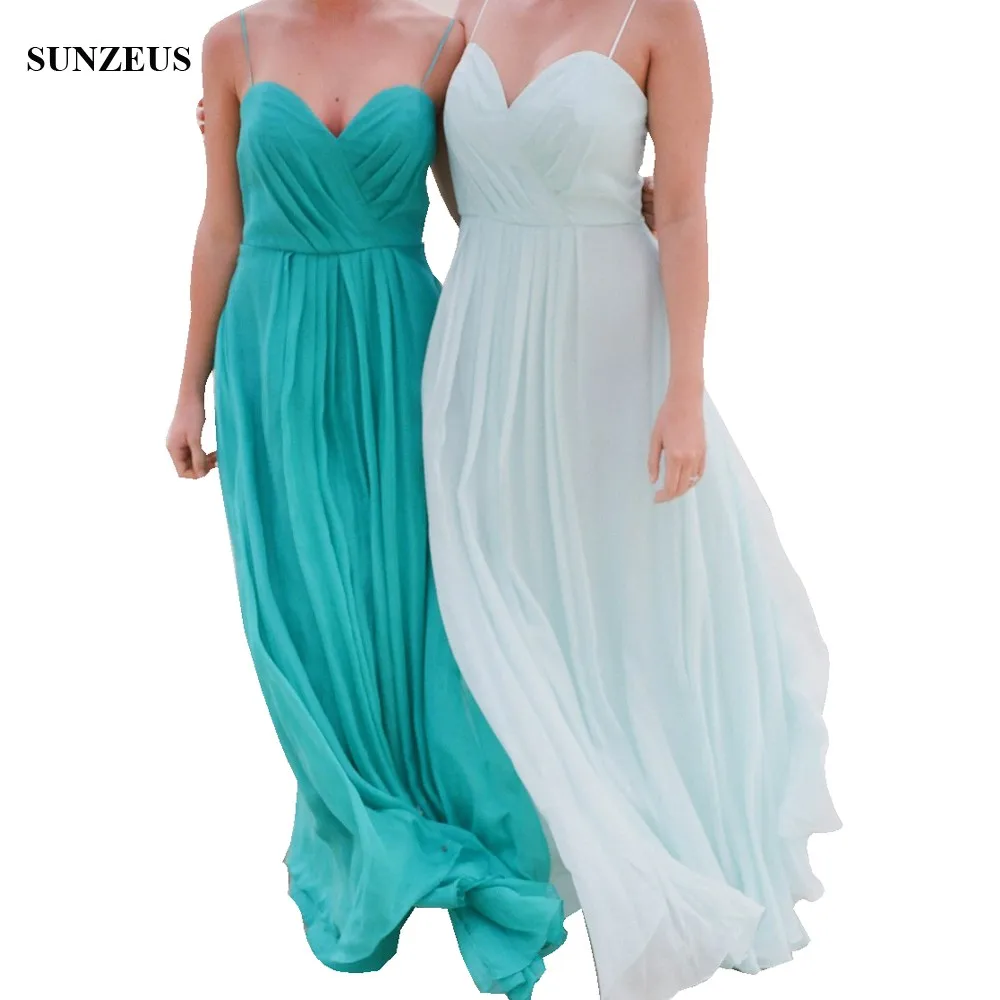 Simple Beach Chiffon Dresses For Bridesmaids A-line Sweetheart Spaghetti Straps Long Wedding Party Gowns BDS024
Simple Beach Chiffon Dresses For Bridesmaids A-line Sweetheart Spaghetti Straps Long Wedding Party Gowns BDS024
