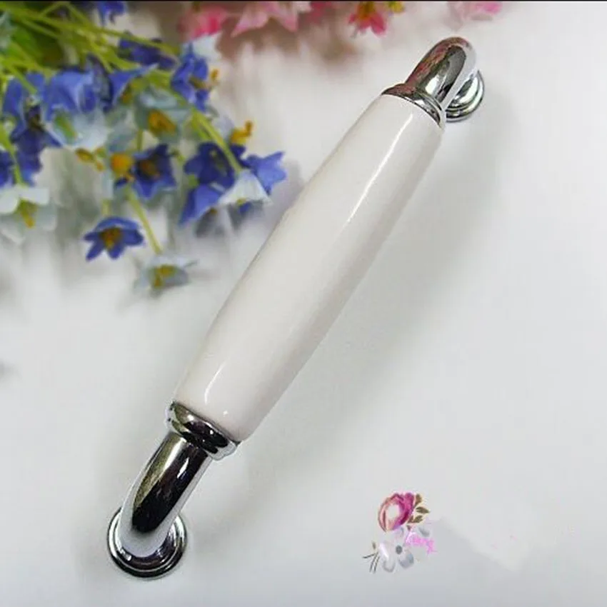 128mm modern simple white silver furniture handle white ceramic kitchen cabinet wardrobe door pull 5" chrome dresser door handle
128mm modern simple white silver furniture handle white ceramic kitchen cabinet wardrobe door pull 5" chrome dresser door handle