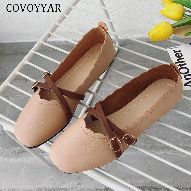 COVOYYAR 2022 Buckle Women Ballet Flats Soft Flat Shoes Woman Autumn PU Leather Casual Slip on Lady Shoes Vintage Loafers WFS472
COVOYYAR 2022 Buckle Women Ballet Flats Soft Flat Shoes Woman Autumn PU Leather Casual Slip on Lady Shoes Vintage Loafers WFS472
