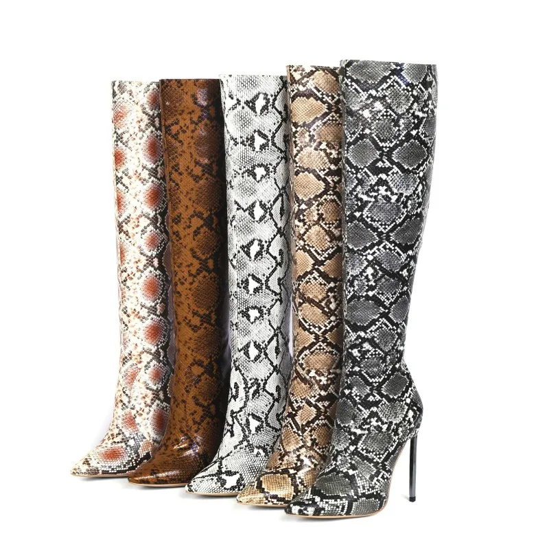 Olomm Women Over The Knee Snake Boots Stiletto Metal High Heels Boots Nice Pointed Toe 5 Colors Party Shoes Women US Size 3-13
Olomm Women Over The Knee Snake Boots Stiletto Metal High Heels Boots Nice Pointed Toe 5 Colors Party Shoes Women US Size 3-13