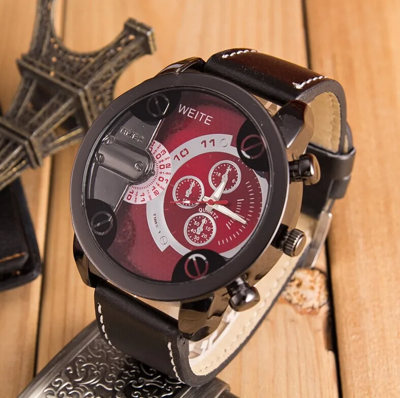 Часы reloj hombre boutique с большим циферблатом военные спортивные мужские часы кожаным