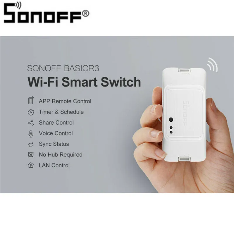 Умный переключатель SONOFF BASIC R3 с поддержкой Wi-Fi и таймера | Электроника