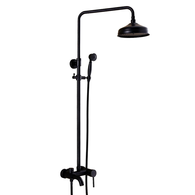 Bathroom Black Oil Paint Solid Brass Bathtub Shower Set Wall Mounted 8" Rainfall Shower Mixer Tap Faucet 3-functions Mixer Valve
Bathroom Black Oil Paint Solid Brass Bathtub Shower Set Wall Mounted 8" Rainfall Shower Mixer Tap Faucet 3-functions Mixer Valve