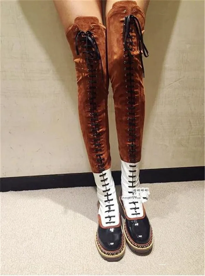 Mixed Colors Western Style Women Thigh High Boots Celebrity Motorcycle Boots Women Over the knee Lace Up Flats Long Boots Woman
Mixed Colors Western Style Women Thigh High Boots Celebrity Motorcycle Boots Women Over the knee Lace Up Flats Long Boots Woman