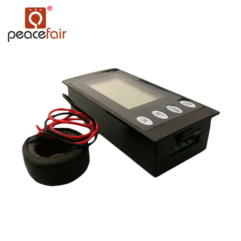 PEACEFAIR Single Phase Digital LCD Watt Meter AC 220V 100A 5IN1 Current Voltage Power Energy Time Panel Kwh Monitor With Coil CT
PEACEFAIR Single Phase Digital LCD Watt Meter AC 220V 100A 5IN1 Current Voltage Power Energy Time Panel Kwh Monitor With Coil CT