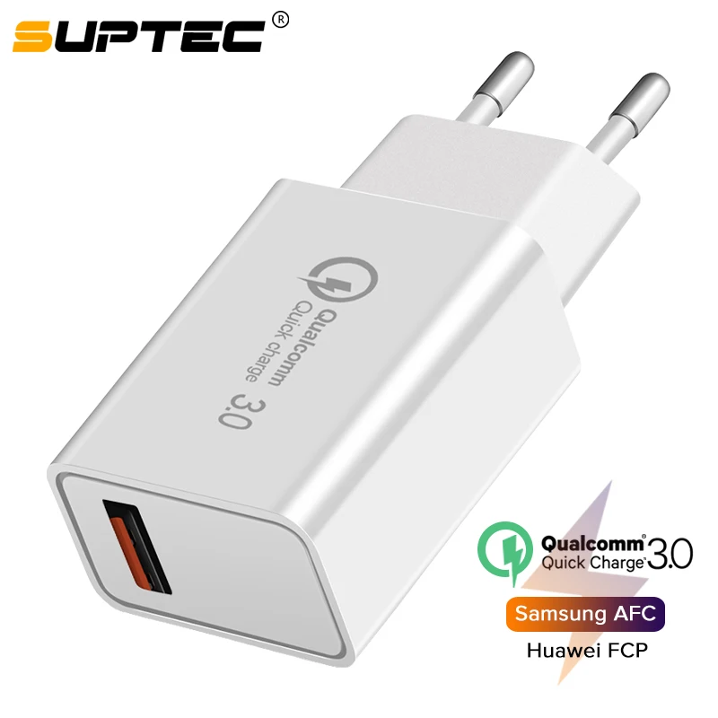 Супербыстрое зарядное устройство SUPTEC USB для iPhone X 8 Xiaomi быстрая зарядка 3 0 быстрое