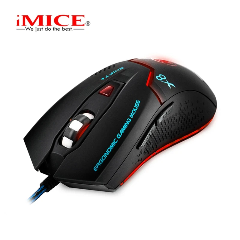 

imice X8 USB Wired Mouse Professional Gaming Mouse 3200DPI LED Optical Wired Computer Mouses Gamer Mice For PC Laptop Desktop