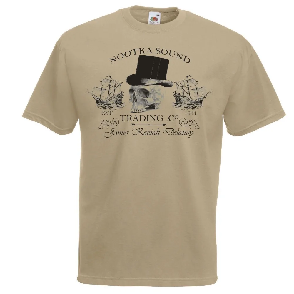 Cotton Men T-Shirt High Quality Mens Khaki Nootka Sound Trading Co T-Shirt Taboo Shipping Company Tshirtmen Cool Tees Tops
Cotton Men T-Shirt High Quality Mens Khaki Nootka Sound Trading Co T-Shirt Taboo Shipping Company Tshirtmen Cool Tees Tops