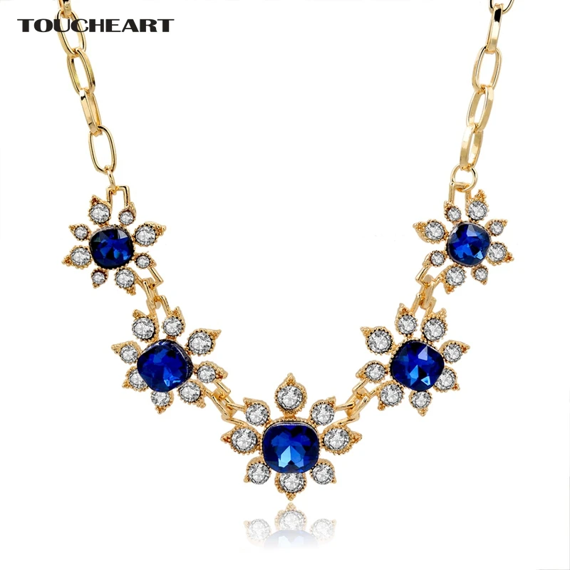 TOUCHEART Blue Luxury Crystal Flower Pendant Necklaces For Women Gold Rhinestone Filled Chain Statement Necklace Femme SNE150838
TOUCHEART Blue Luxury Crystal Flower Pendant Necklaces For Women Gold Rhinestone Filled Chain Statement Necklace Femme SNE150838