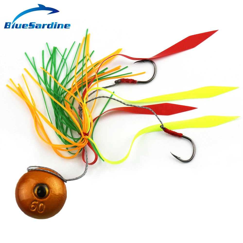 BlueSardine 60G Jig Head Lures Lead Jig With Beard Fish Jigging Metal Bait Fishing Lure Isca Artificial
BlueSardine 60G Jig Head Lures Lead Jig With Beard Fish Jigging Metal Bait Fishing Lure Isca Artificial