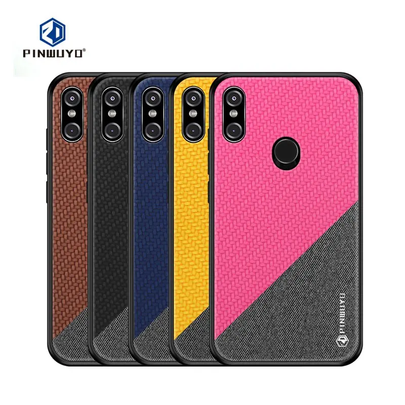 Чехол для Motorola One Power PC ткань + силиконовая задняя крышка противоударный P30 Note