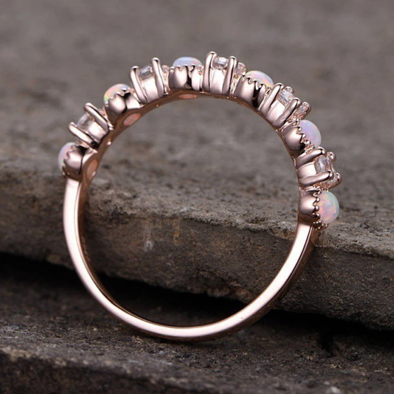 Cuteeco Cute Simple Opal Rings Jewelry White Fire Opal Zircon Champagne Rose Gold Color Ring For Women Wholesale Dropshipping
Cuteeco Cute Simple Opal Rings Jewelry White Fire Opal Zircon Champagne Rose Gold Color Ring For Women Wholesale Dropshipping