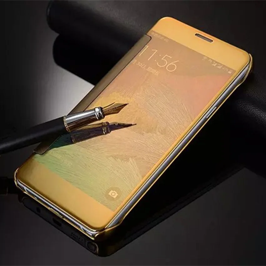 360 флип кейс с зеркальным покрытием для samsung Galaxy Note 4 Note4 SM N910 N910C N910F жесткий