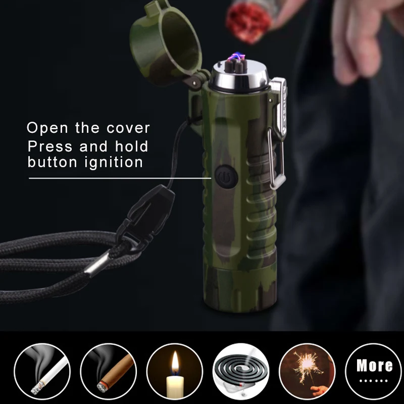 Новый горячий водонепроницаемый USB Зажигалка перезаряжаемая беспламенная