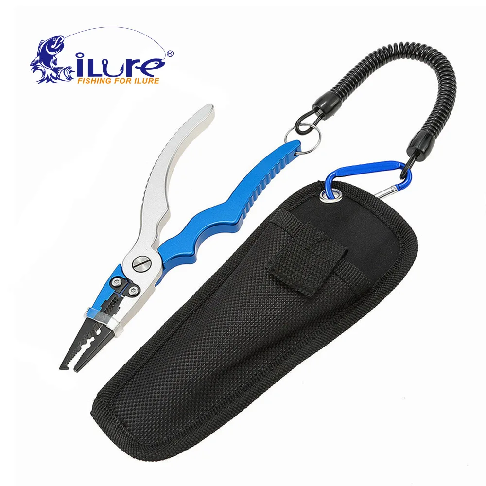 iLure New Aluminum Alloy Fishing Pliers Split Ring Cutters Fishing Holder Tackle Sheath Retractable Tether Combo Hooks Remover
iLure New Aluminum Alloy Fishing Pliers Split Ring Cutters Fishing Holder Tackle Sheath Retractable Tether Combo Hooks Remover