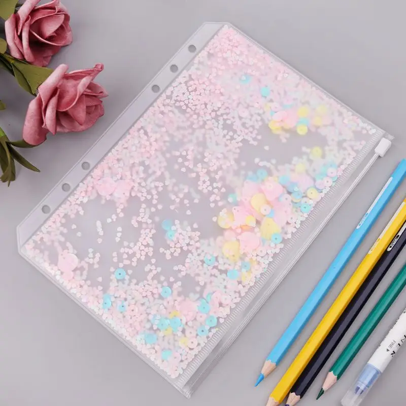 Pink Sequins Storage Zipper Bag Case A5 A6 Divider Planner Accessories Shake Card For Spiral Notebook School Supplies C26
Pink Sequins Storage Zipper Bag Case A5 A6 Divider Planner Accessories Shake Card For Spiral Notebook School Supplies C26