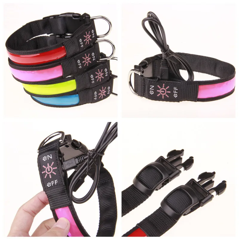 New LED Luminous Dog Collar Nylon Materials Rechargeable Pet Collar Various Colors Pet Product with USB Peach Shaped Charge
New LED Luminous Dog Collar Nylon Materials Rechargeable Pet Collar Various Colors Pet Product with USB Peach Shaped Charge