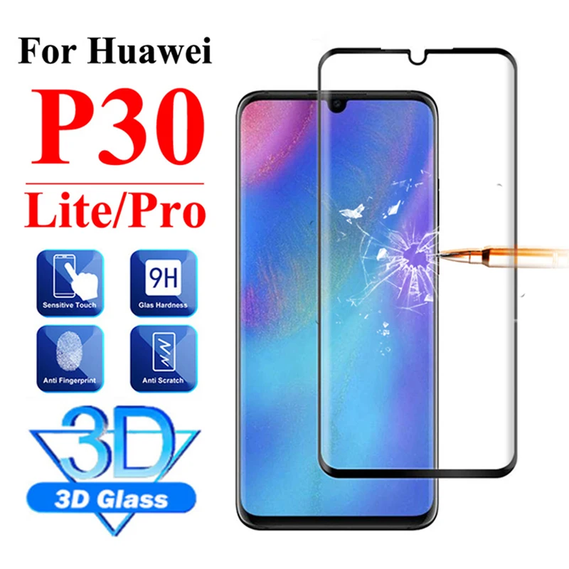 3D для huawei p30 закаленное стекло p 30 pro lite Защитная пленка экрана huavei hauwei защитная