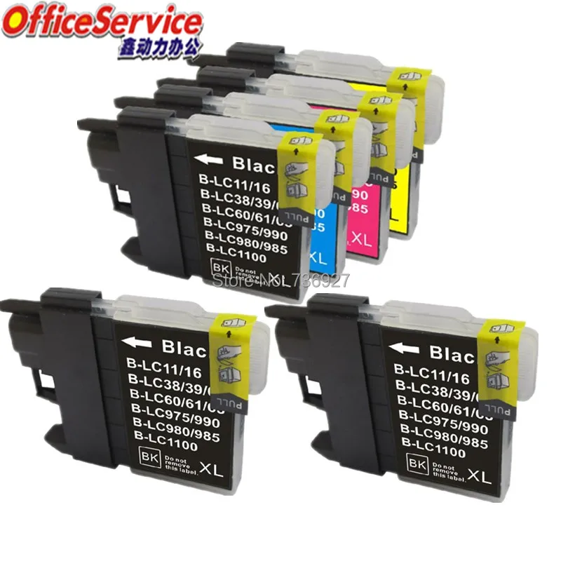 6X LC980 LC985 LC1100 High Quality Compatible Ink Cartridge for Brother DCP-J140W DCP-145C DCP-165C DCP-185C printer
6X LC980 LC985 LC1100 High Quality Compatible Ink Cartridge for Brother DCP-J140W DCP-145C DCP-165C DCP-185C printer