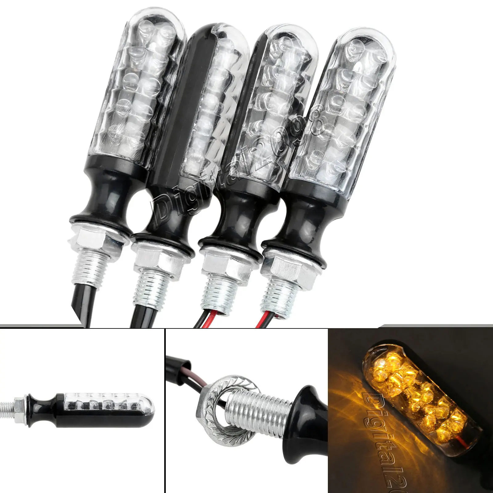 Yetaha 2x Motorcycle Turn Signal Motorbike Turn Light 12v LED Amber Blinker Super Motor Indicator Pit Dirt Bike Side Marker
Yetaha 2x Motorcycle Turn Signal Motorbike Turn Light 12v LED Amber Blinker Super Motor Indicator Pit Dirt Bike Side Marker
