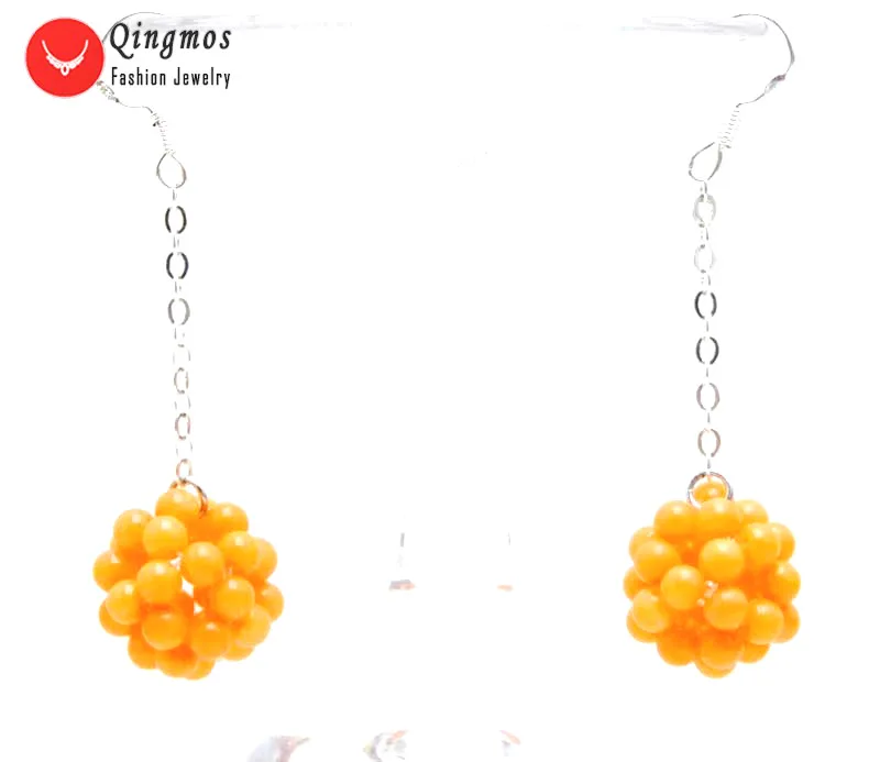 Qingmos Natural Coral Earring for Women with 4-5mm Orange Coral Handwork Weaving Round Dangle Ball Earring Jewelry 2 '' Ear485
Qingmos Natural Coral Earring for Women with 4-5mm Orange Coral Handwork Weaving Round Dangle Ball Earring Jewelry 2 '' Ear485