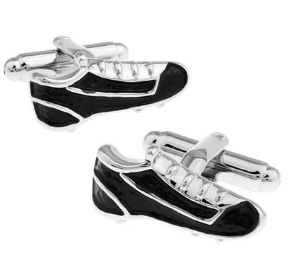 Men Gift Football Shoe Cufflinks Wholesale&retail Black Color Copper Material Novelty Sport design Business Suit Accessaries
Men Gift Football Shoe Cufflinks Wholesale&retail Black Color Copper Material Novelty Sport design Business Suit Accessaries