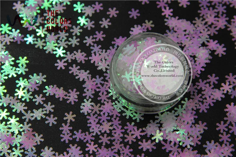 TCI03 Pearlescent Iridescent White with Pink light Colors snowflake shape 6mm Size glitter for nail Art or other DIY decoration
TCI03 Pearlescent Iridescent White with Pink light Colors snowflake shape 6mm Size glitter for nail Art or other DIY decoration