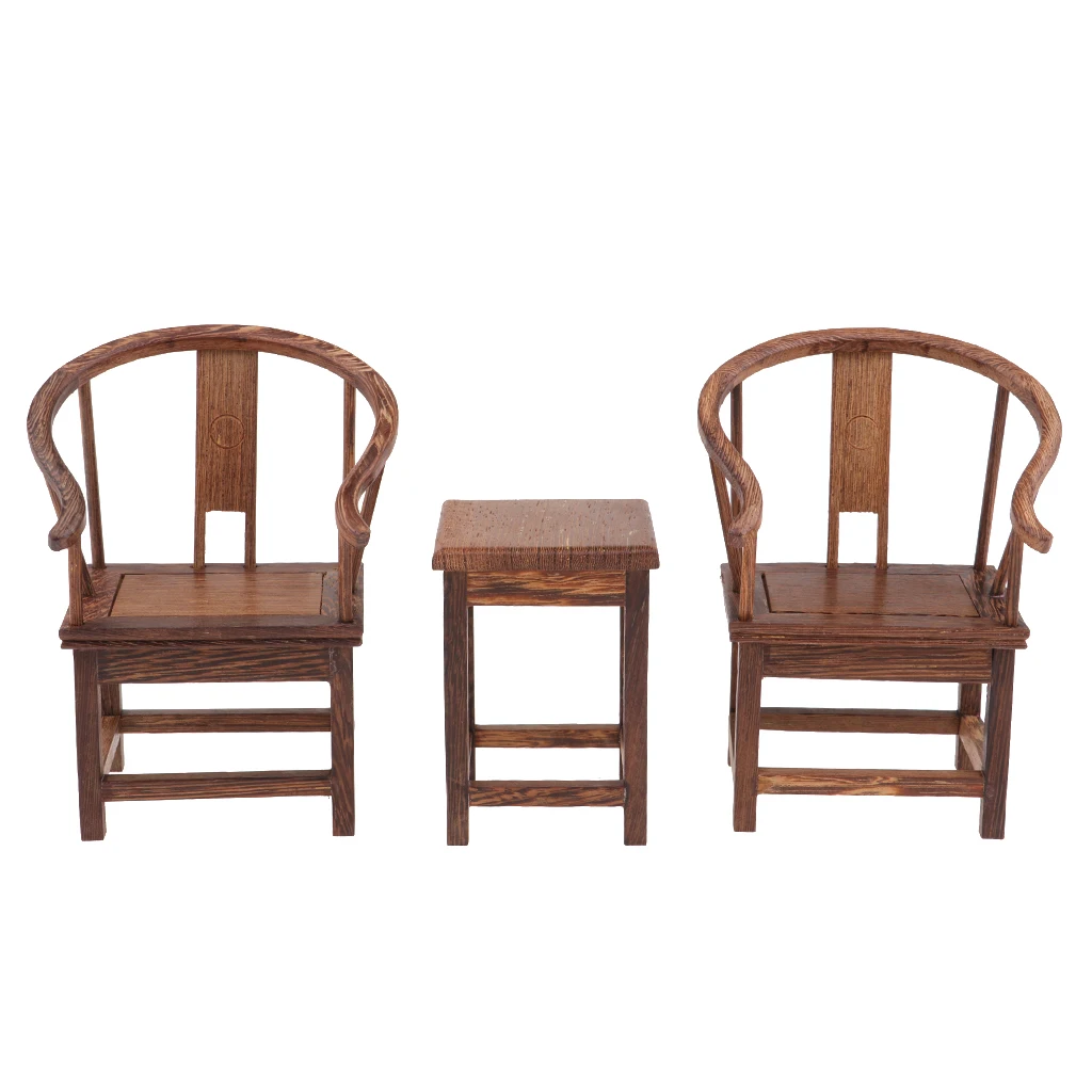 1:6 Dollhouse Solid Wenge Miniatures Furniture Wooden Tea Table and Two Armchairs Home Decor
1:6 Dollhouse Solid Wenge Miniatures Furniture Wooden Tea Table and Two Armchairs Home Decor