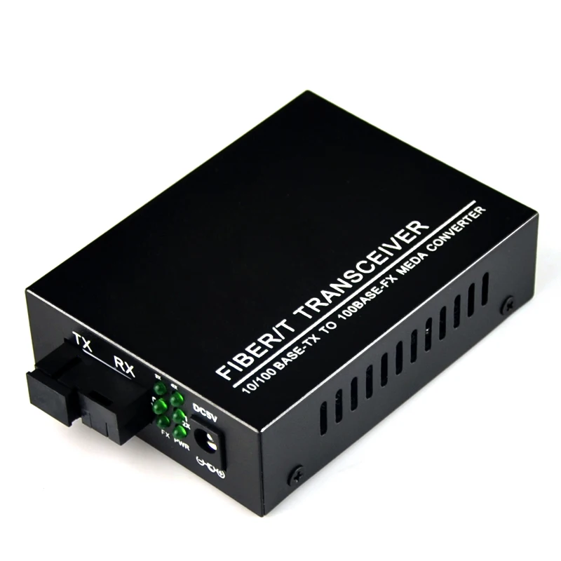 

2FX/4TX Fast Ethernet Media Converter 10/100Mbps Optical Media Converter 4 Ports RJ45 to 1 Port SM Fiber SC Transceiver 20KM