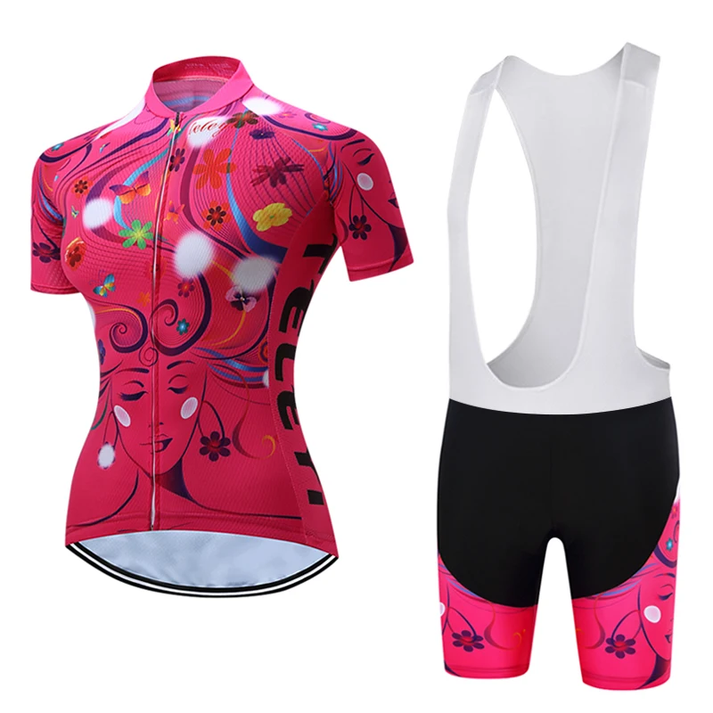 Pink Women MTB Cycling Jerseys bib shorts set Riding Team Summer sportswear Short Sleeves mtb Bicycle Shirts shorts set Padded
Pink Women MTB Cycling Jerseys bib shorts set Riding Team Summer sportswear Short Sleeves mtb Bicycle Shirts shorts set Padded