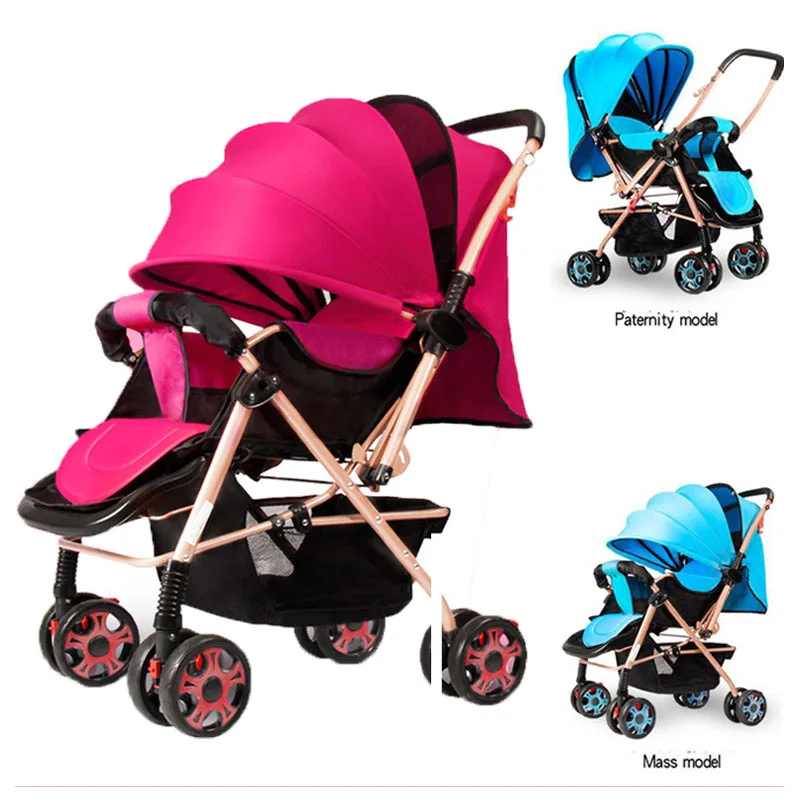 

Light Baby Stroller 175 Degree Lying Reversable Push Handle Folding Portable Travel Car Airplane Baby Carriage Pram Buggy 0~36M