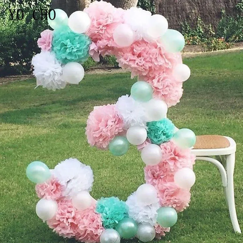 YO CHO 3pcs/lot Paper Pompom Artificial Flower Head 20 30cm Pink White Tissue Paper Pompom Wedding Decoration Home Party Decor
YO CHO 3pcs/lot Paper Pompom Artificial Flower Head 20 30cm Pink White Tissue Paper Pompom Wedding Decoration Home Party Decor