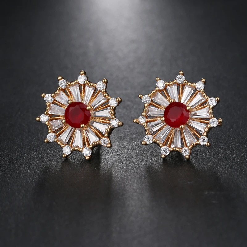 New Romantic Design Rose Gold Color AAA Cubic Zirconia Sun Flowers Shape Stud Earrings Women Fashion Jewelry Brincos Mujer E-123
New Romantic Design Rose Gold Color AAA Cubic Zirconia Sun Flowers Shape Stud Earrings Women Fashion Jewelry Brincos Mujer E-123