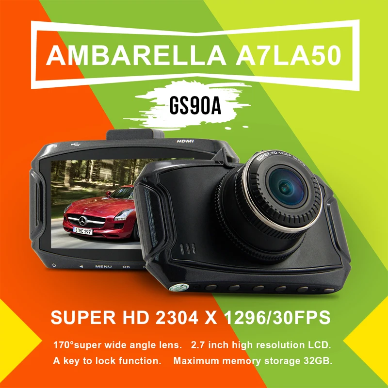 Blackview gs90a Ambarella a7la50 Видеорегистраторы для автомобилей Камера FHD 1296/30fps 2.7