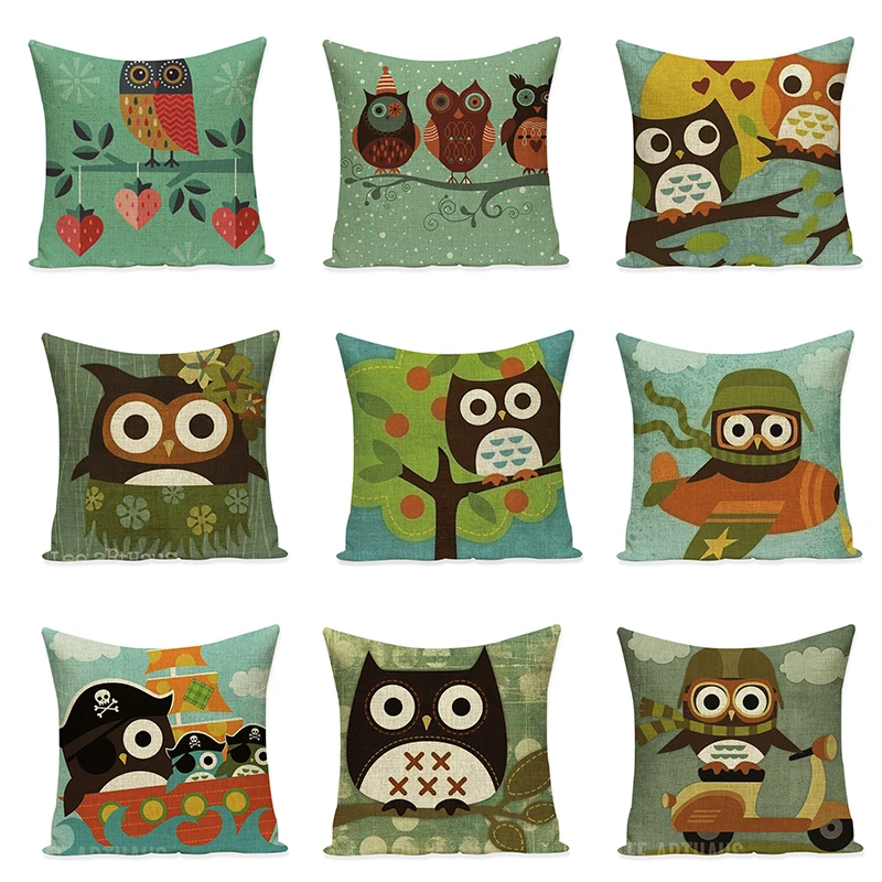 Cute Owl Cushion Covers Cartoon Print Decorative Pillow Case for Sofa Throw Pillow Cases Office Home Textile Decor Gifts 45x45cm
Cute Owl Cushion Covers Cartoon Print Decorative Pillow Case for Sofa Throw Pillow Cases Office Home Textile Decor Gifts 45x45cm