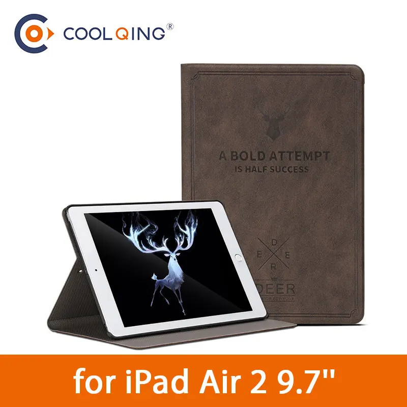 Deerskin зернистый умный чехол для iPad Air 2 9 7 Модный узор PU кожаный защитный планшетов
