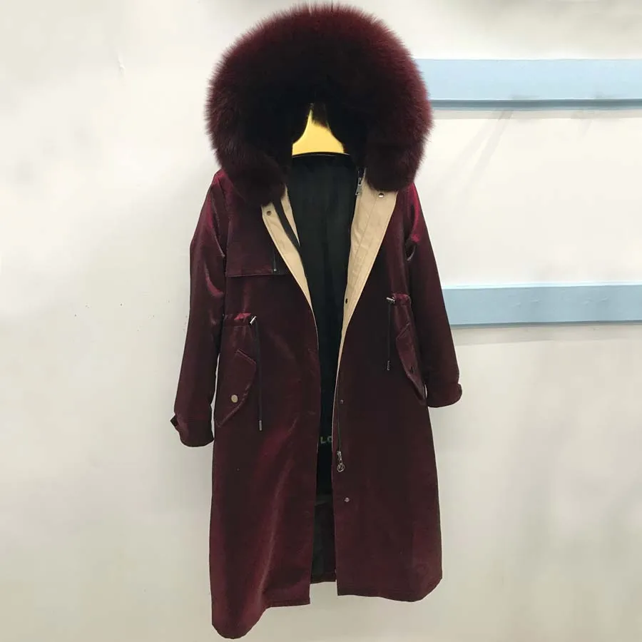 Long Real Rabbit Coat Winter Jacket New Fashion Women Parka Natural Raccoon/Fox Fur Collar Hooded Fur Liner Thick
Long Real Rabbit Coat Winter Jacket New Fashion Women Parka Natural Raccoon/Fox Fur Collar Hooded Fur Liner Thick