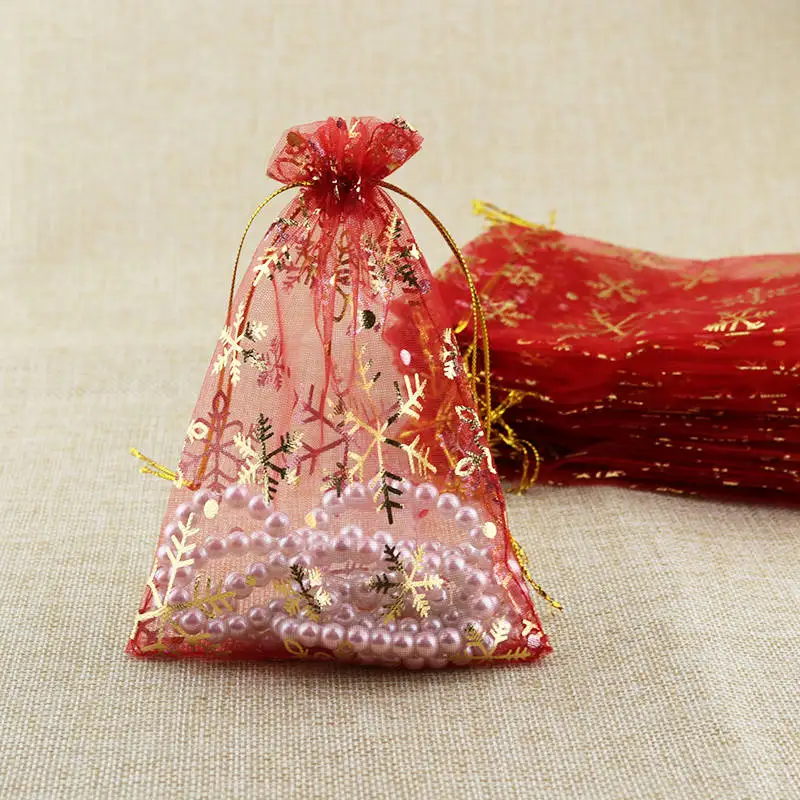 100pcs/lot Drawable Red Snowflake Small Organza Bags 6x8cm Favor Wedding Christmas Gift Bag Jewelry Packaging Bags Pouches
100pcs/lot Drawable Red Snowflake Small Organza Bags 6x8cm Favor Wedding Christmas Gift Bag Jewelry Packaging Bags Pouches