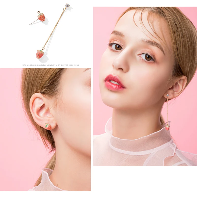 New 6 Style Pink Red Strawberry Earrings Elegant Women Girl Fruit Stud Earrings Fashion Enamel Jewelry Drop shipping
New 6 Style Pink Red Strawberry Earrings Elegant Women Girl Fruit Stud Earrings Fashion Enamel Jewelry Drop shipping