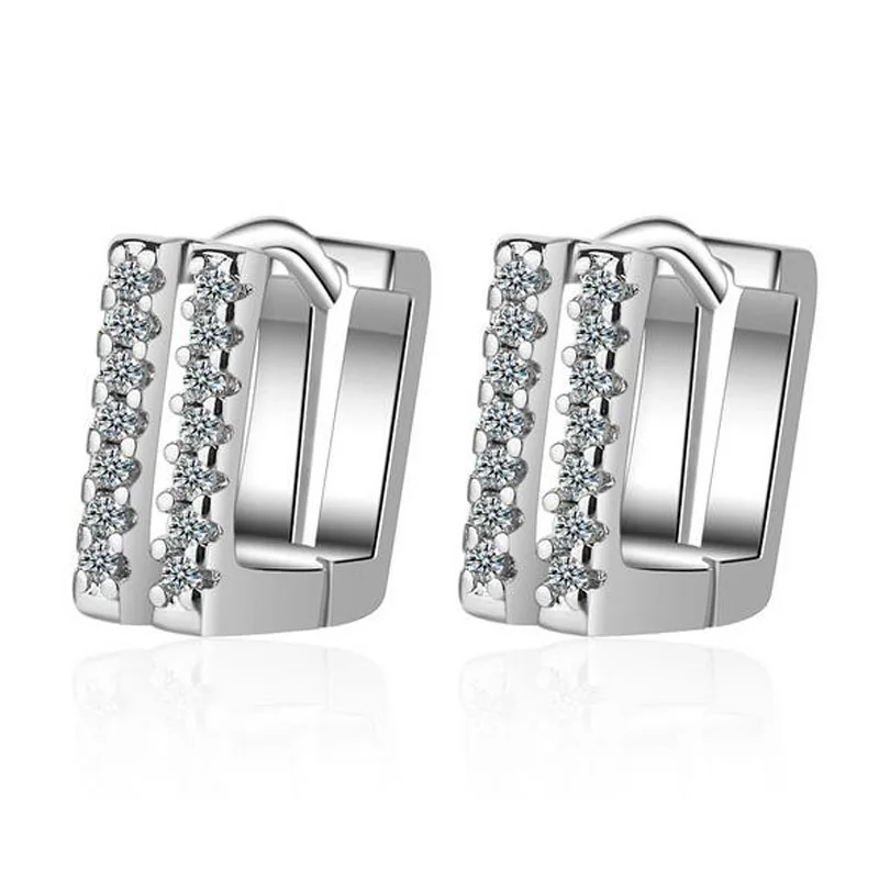 Trendy 925 Sterling Silver Clear Zircon Square Shape Hoop Earrings For Girls Women Loop Huggies Ear Korea Sweet Gift Jewelry
Trendy 925 Sterling Silver Clear Zircon Square Shape Hoop Earrings For Girls Women Loop Huggies Ear Korea Sweet Gift Jewelry
