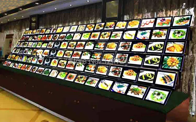 Fast Food Restaurant Led Menu Boards, Led Crystal Light Box a4 Acrylic Display 10pcs/lot
Fast Food Restaurant Led Menu Boards, Led Crystal Light Box a4 Acrylic Display 10pcs/lot