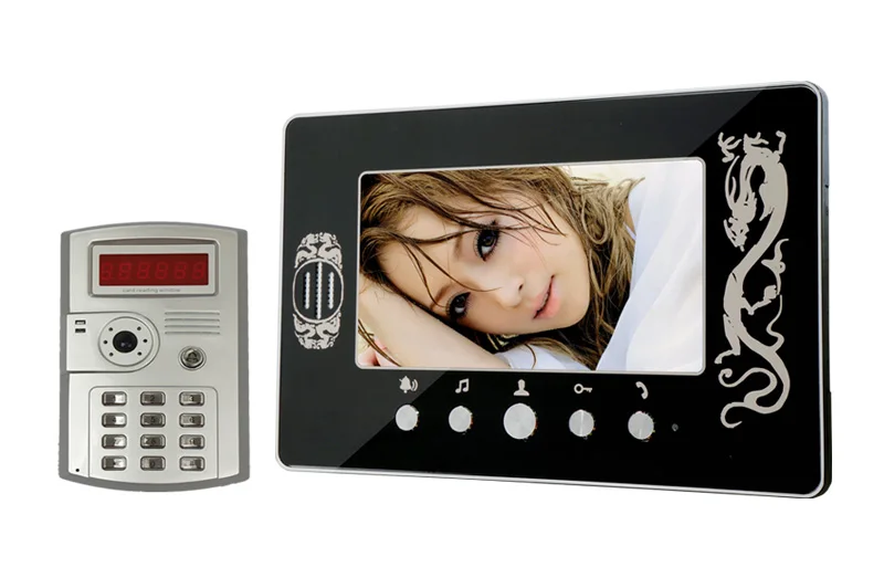 7-дюймовый Большой ЖК-дисплей проводной видео домофон | Безопасность и защита