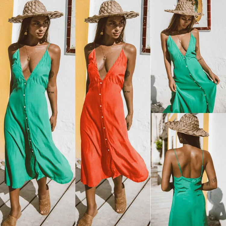 Платье Vestidos летнее женское платье Mujer Ropa Femme длинное сексуальное горячее предложение ремень глубокий v-образный вырез Кнопка спинки платья
Платье Vestidos летнее женское платье Mujer Ropa Femme длинное сексуальное горячее предложение ремень глубокий v-образный вырез Кнопка спинки платья