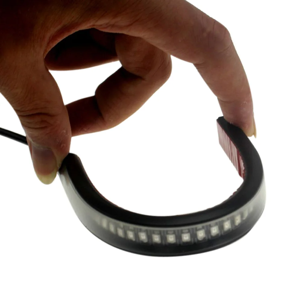 1 Pc Universal 48LED Motorcycle Strip Light Brake Light LED Strip Rear Tail Stop Turn Signal Lamp Soft Flexible Car Lights
1 Pc Universal 48LED Motorcycle Strip Light Brake Light LED Strip Rear Tail Stop Turn Signal Lamp Soft Flexible Car Lights