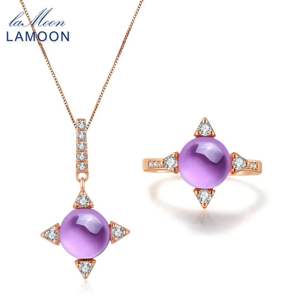 Комплект ювелирных украшений LAMOON с крестом и звездой 2.2ct из Натуральный Аметист стерлингового серебра 925 пробы, кольцо, женское ожерелье, ...
Комплект ювелирных украшений LAMOON с крестом и звездой 2.2ct из Натуральный Аметист стерлингового серебра 925 пробы, кольцо, женское ожерелье, ...