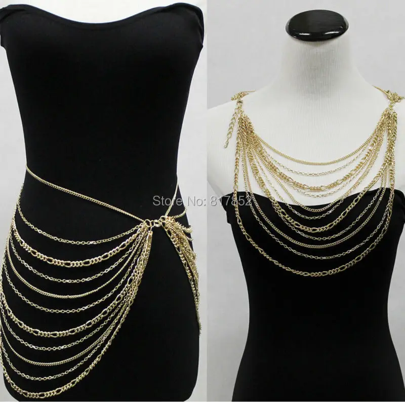HOT SELLING New Style BY458 Women Chains Multi layers Necklace Chains Body Waist Chains Jewelry
HOT SELLING New Style BY458 Women Chains Multi layers Necklace Chains Body Waist Chains Jewelry