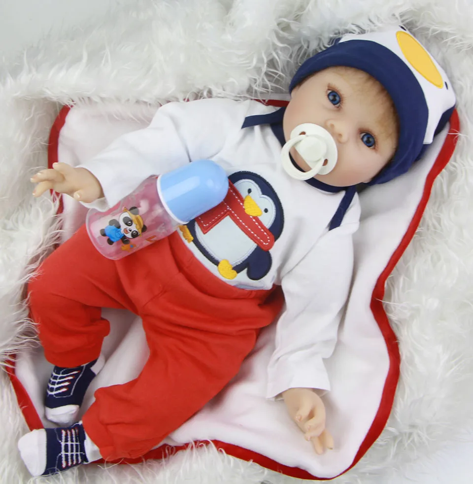 Куклы Boneca Reborn boy 22 дюйма 55 см силиконовые куклы bebe reborn для детей игрушки подарок real